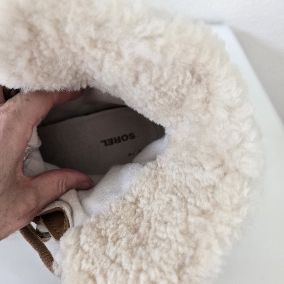 Sorel Joan Of Arctic Shearling Hidden Wedge II Lace-up Waterproof Boots Size 9 - Picture 13 of 16